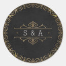 Search for vintage modern wedding stickers Classic