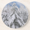 Search for winter snow scene coasters Trees