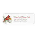 Search for winter cardinal return address labels Evergreen