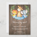 Search for jungle baby boy shower invitations Cute forest animals