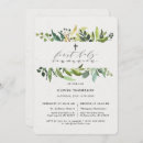 Search for greenery first communion invitations Watercolor