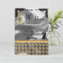 Search for dance 40th birthday invitations Gold