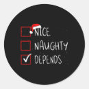 Search for naughty or nice list stickers Funny christmas