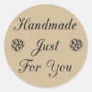 Search for homemade for you stickers Kraft paper