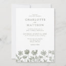 Search for wild flowers wedding invitations Summer