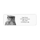 Search for funny owl return address labels Animal