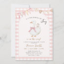 Search for goose invitations Pink gingham