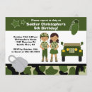 Search for kids army invitations Camouflage