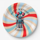 Search for robot paper plates Birthday party