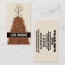 Search for raking leaves business cards Leaf