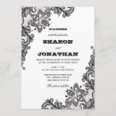 Search for black lace wedding invitations Rustic