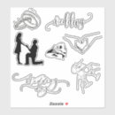 Search for proposal wedding stickers Modern