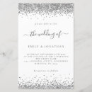 Search for silver and white wedding invitations Glam