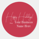 Search for company holiday stickers Red