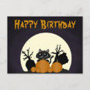 Search for black cat birthday cards Spooky