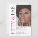 Search for fifty and fabulous birthday invitations Elegant birthday party