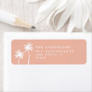 Search for pink and green return address labels Palm leaf