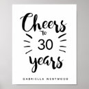 Search for 30th birthday party posters Cheers to 30 years