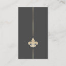 Search for lying business cards Fleur de lys