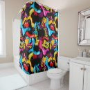 Search for neon color shower curtains Retro