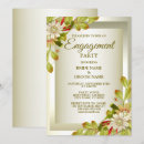 Search for foliage engagement party invitations Green