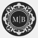 Search for black and white floral wedding stickers Modern
