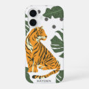 Search for jungle leaves iphone cases Tiger