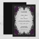 Search for purple rose wedding invitations Gothic