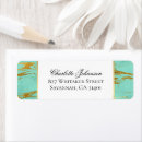 Search for mint and gold return address labels Elegant