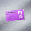 Search for purple business cards Qr code