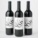 Search for 60th birthday wine labels Black and white