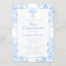 Search for christian first communion invitations Blue