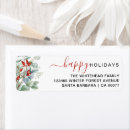 Search for pine and berries return address labels Elegant modern