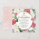 Search for pink confirmation invitations Watercolor floral