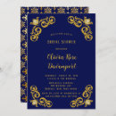 Search for royal blue damask invitations Gold
