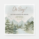 Search for the adventure begins napkins Woodland baby shower