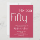 Search for typography 50th birthday invitations Contemporary