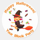 Search for flying witch stickers Trick or treat