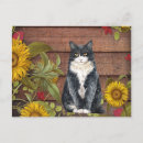 Search for cat and sunflowers cards Fall