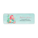 Search for cute mermaid return address labels Baby shower