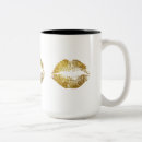 Search for gold lipstick mugs Glitter