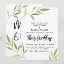 Search for green foliage wedding invitations Green and white