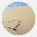 Search for heart in sand stickers Waves