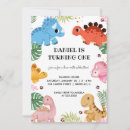 Search for dino party invitations Trex raptor triceratops stegosaurus