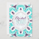 Search for purple and teal bridal shower invitations Summer