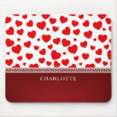Search for red heart mousepads Girly