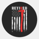 Search for fireman stickers Thin red line flag