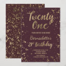 Search for burgundy 21st birthday invitations Typography