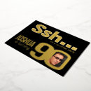 Search for surprise 90th birthday invitations Black and gold