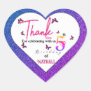 Search for girls 15th birthday party stickers Purple